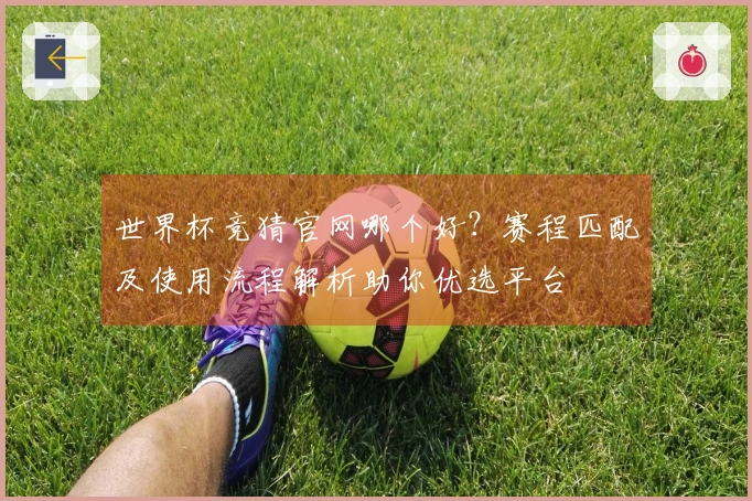 世界杯竞猜官网哪个好？赛程匹配及使用流程解析助你优选平台